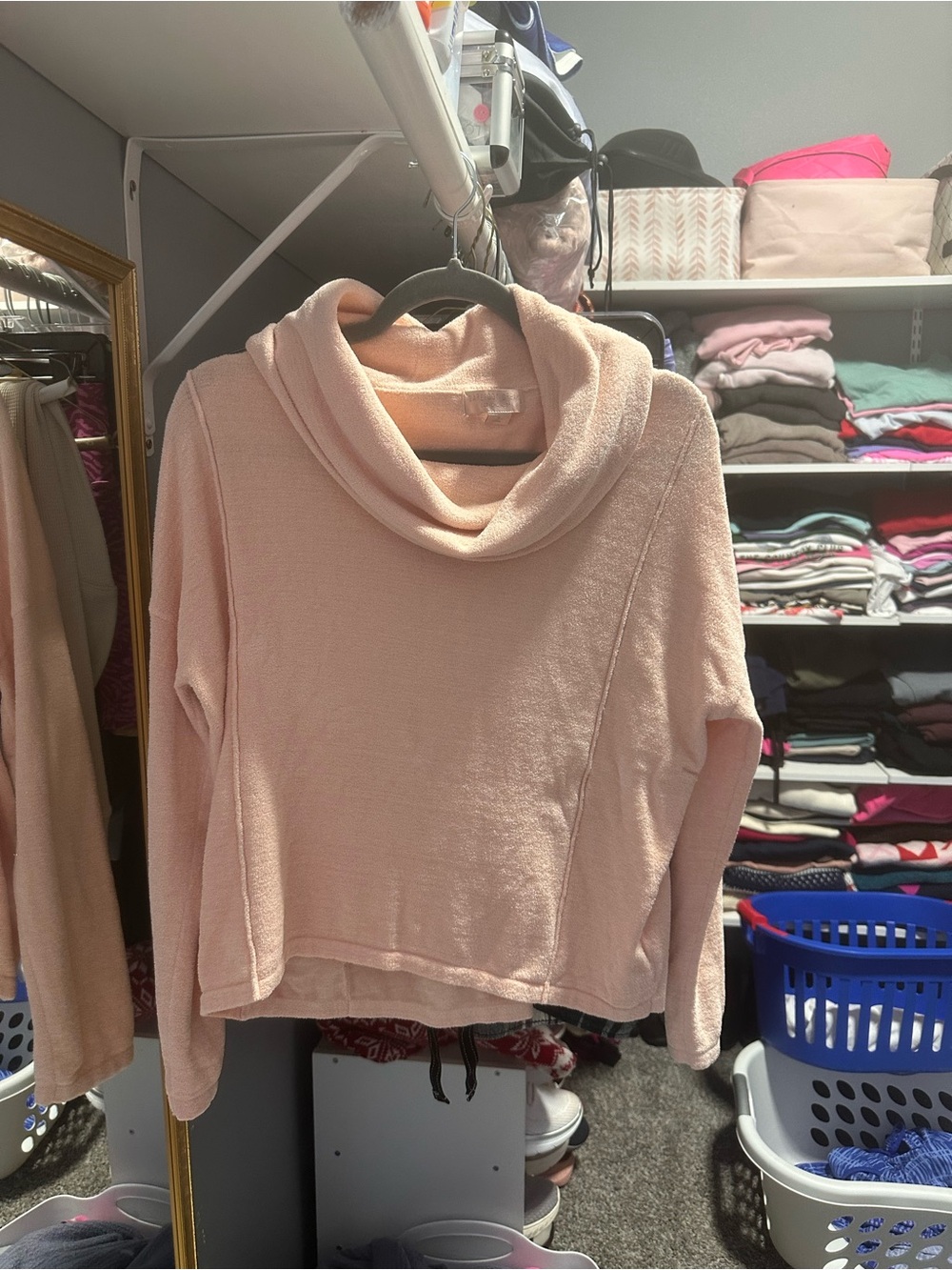 Barefoot DREAMS softt Cowl Neck Women's Sweater - Light Pink